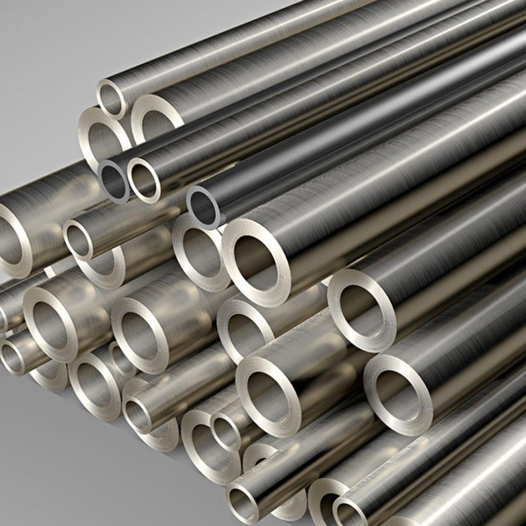 Stainless steel pipes available in different dimensions.