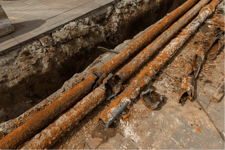 An Example of Metal Pipe Rusting